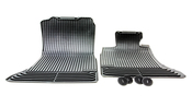 BMW Black All-Weather Floor Mat Set Front (F10) - Genuine BMW 51472153725